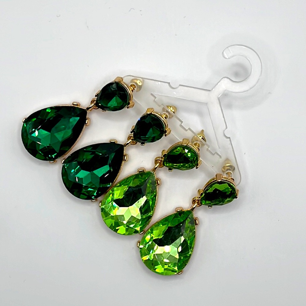 Rhinestone Water Drop Earrings